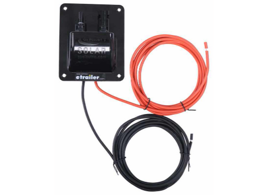 Go Power Solar Cable Entry Plate with Red and Black MC4 Cables (10 Feet)